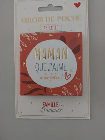 Miroir de poche Maman que j'aime