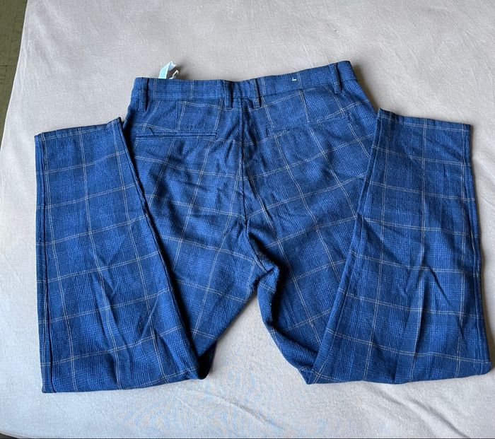 Pantalon chino à carreaux Zara homme - photo numéro 2