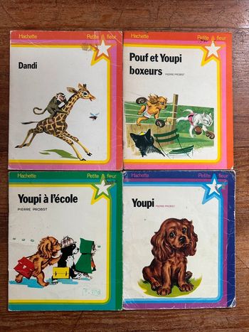 Pierre Probst - Hachette - Petite fleur - Lot de 4 livres albums anciens vintage collection