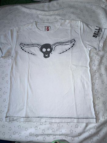 T-shirt blanc skull 6 ans Bellerose