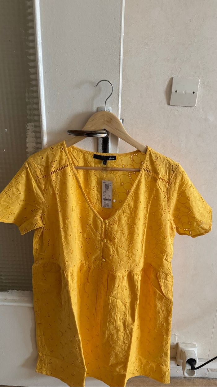 Blouse manche courte jaune