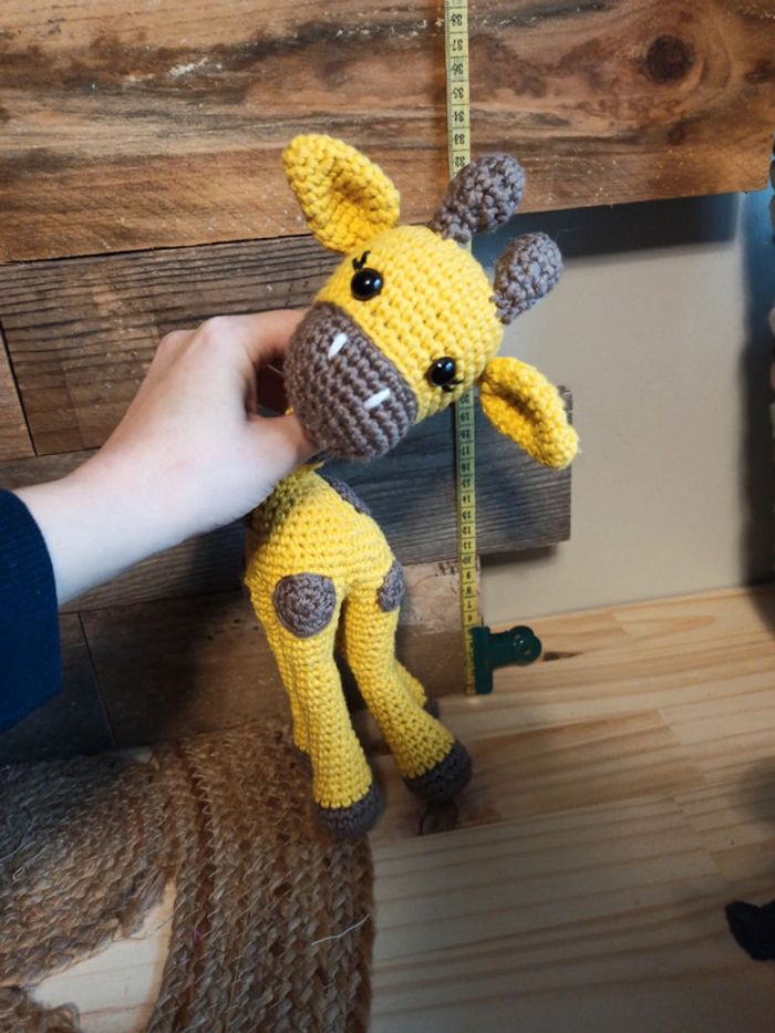 peluche girafe crochet fait main tbe - photo numéro 6