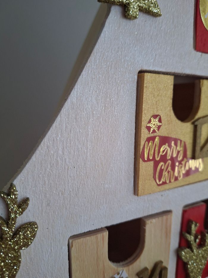 Calendrier de l’avent en bois forme sapin – fait main - photo numéro 6