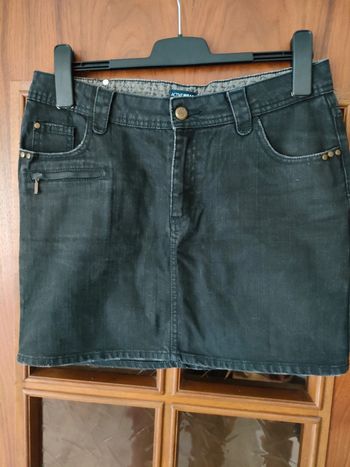 Jupe jean enduit