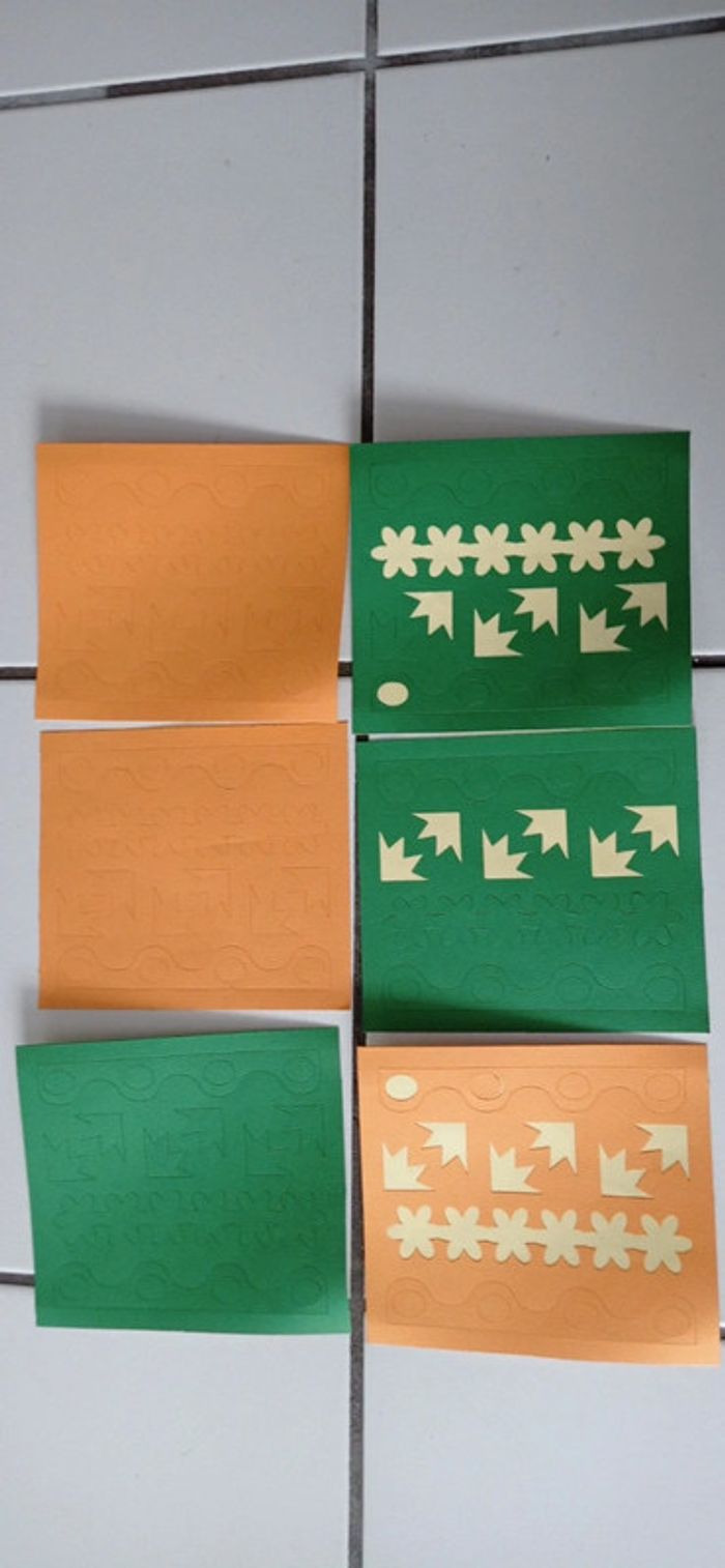 Lot de découpe autocollante verte orange
