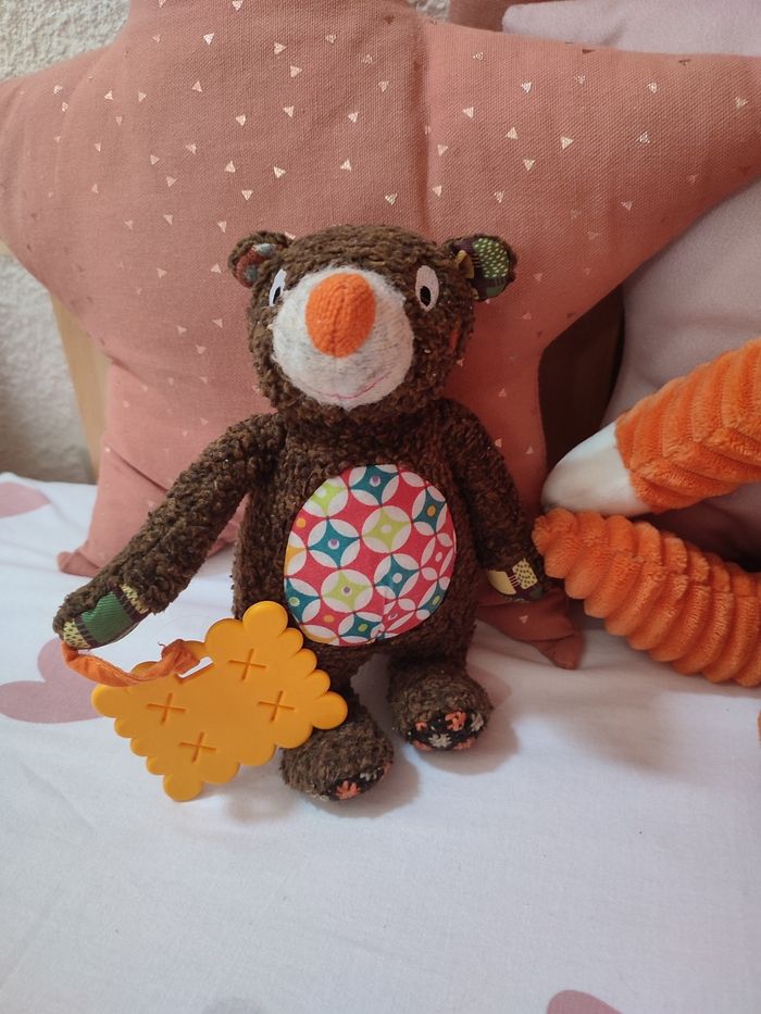 Peluche ours Tizours avec jouet de dentition - Ebulobo - photo numéro 2