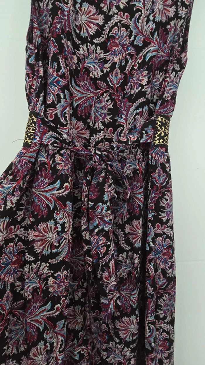Robe longue mauve et noir - photo numéro 4