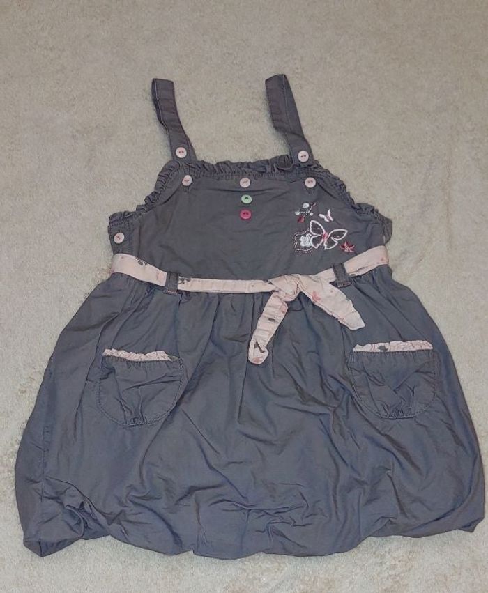 Robe à bretelles demi-saison bébé fille 18 mois