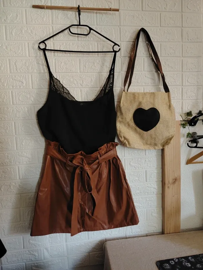 Ensemble 3 pièces marron et noir - photo numéro 2