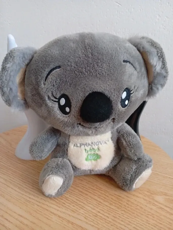 Peluche koala Alphanova bébé animaux gris doudou koala