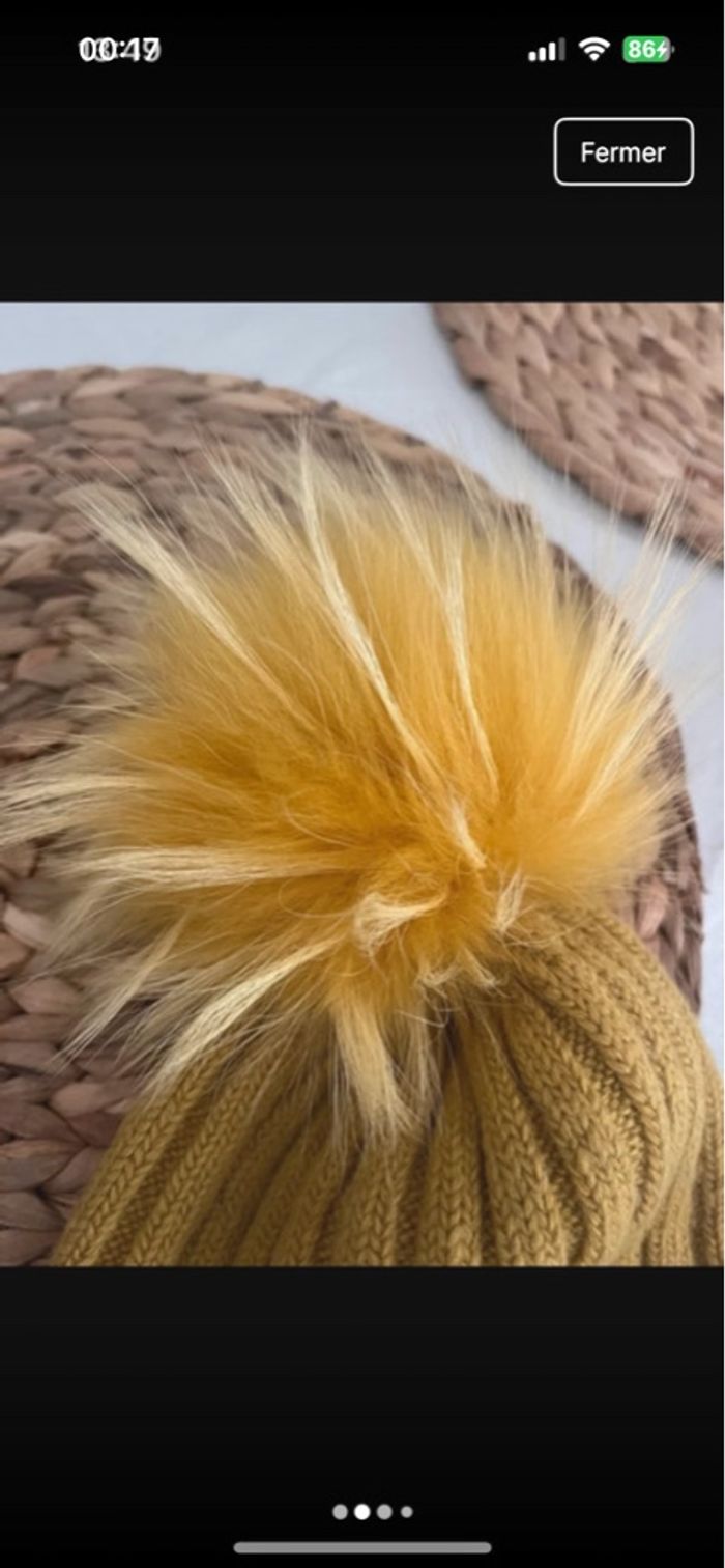 Bonnet moutarde Neuf - photo numéro 3