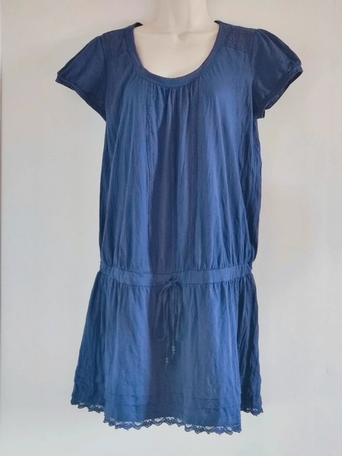 Robe midi froissé dentelle y2k / EDC by Esprit - 38/M à 40/L - photo numéro 7