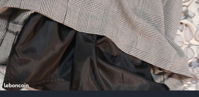 Robe carreaux pied-de-poule, noir et blanc - photo numéro 4