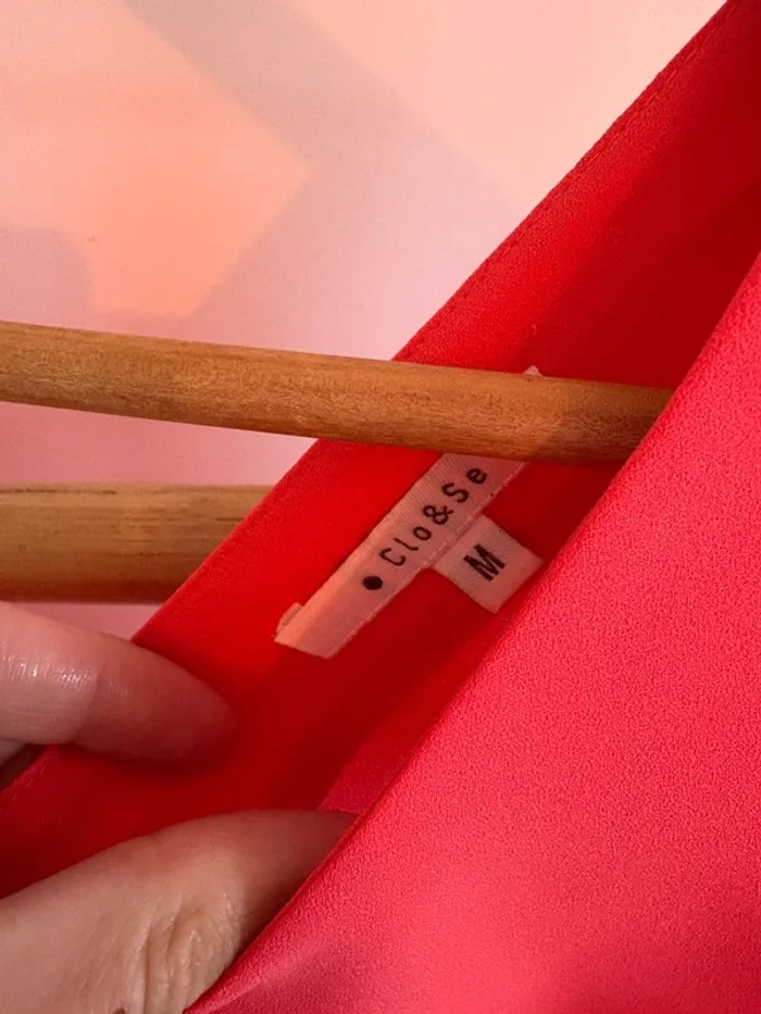 Blouse corail et or - photo numéro 3
