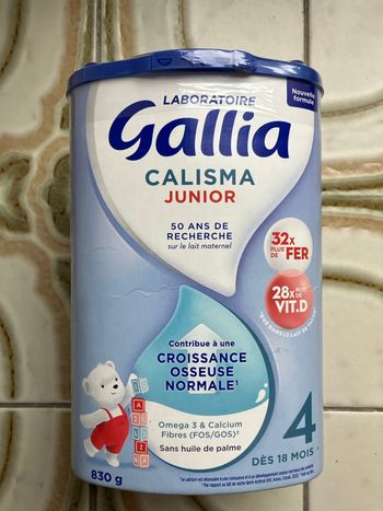 Boîte de lait Gallia Calisma Junior 4 (18mois) - neuve et scellée - 3 boîtes disponibles