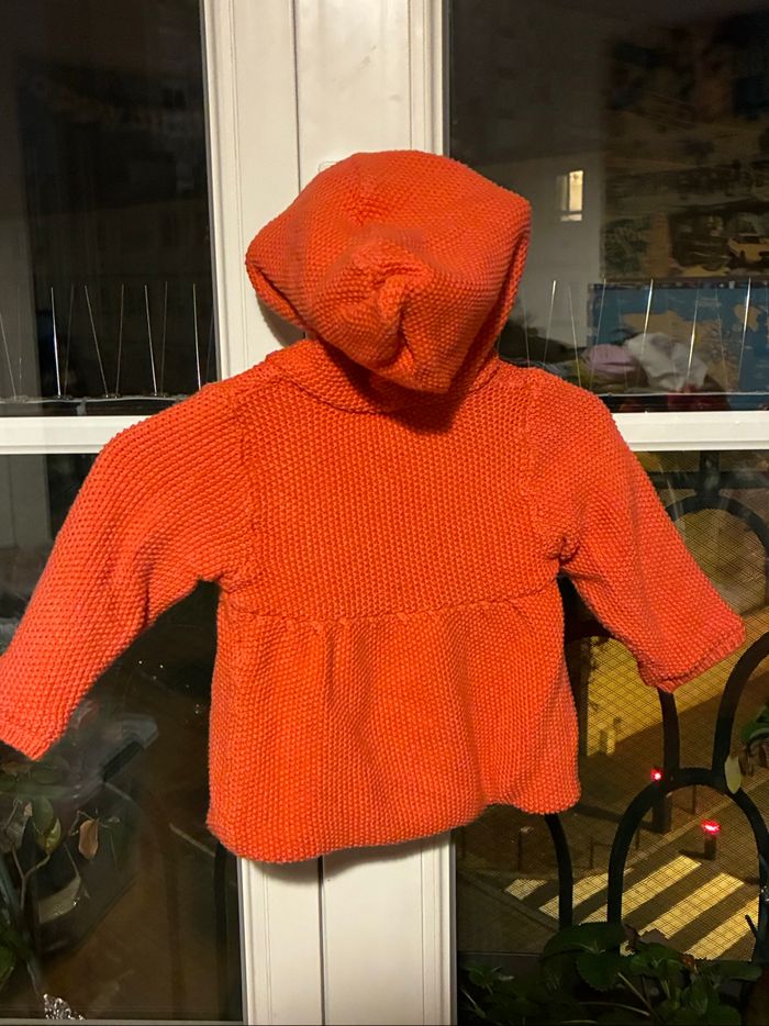 Gilet mi-saison à capuche, taille 6 mois - photo numéro 3