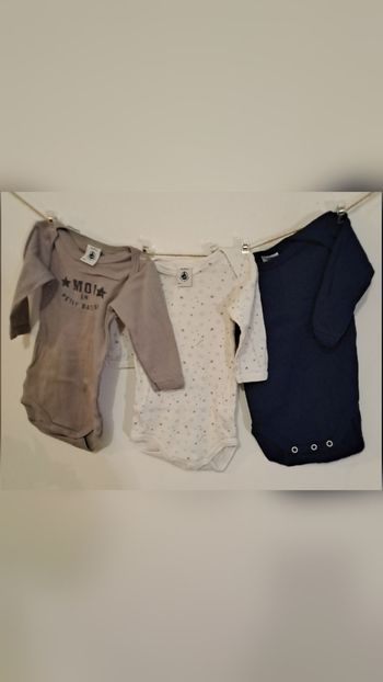 Lot 3 bodies manches longues 3 mois 