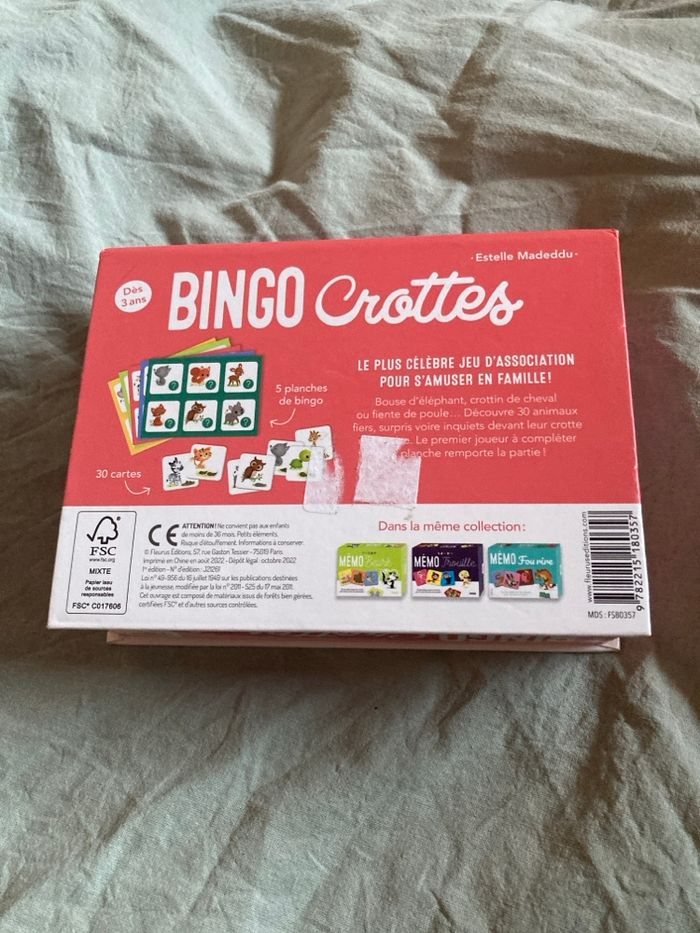 Jeu Bingo Crottes – complet – jeu enfant 3+ – éducatif et amusant - photo numéro 3