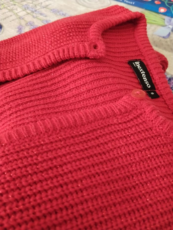 Cardigan rouge fête de - photo numéro 8