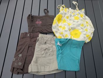 Lot 5 vêtements été fille 4 ans