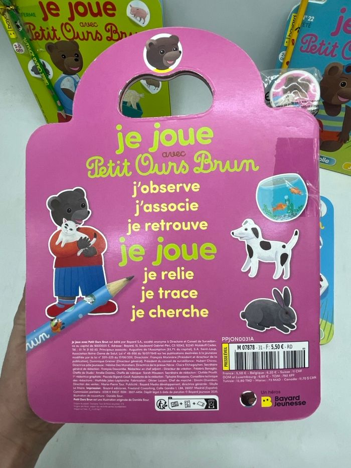 Lot de 5 magazines Livres d’activités Je joue avec Petit Ours brun Neuf - photo numéro 4