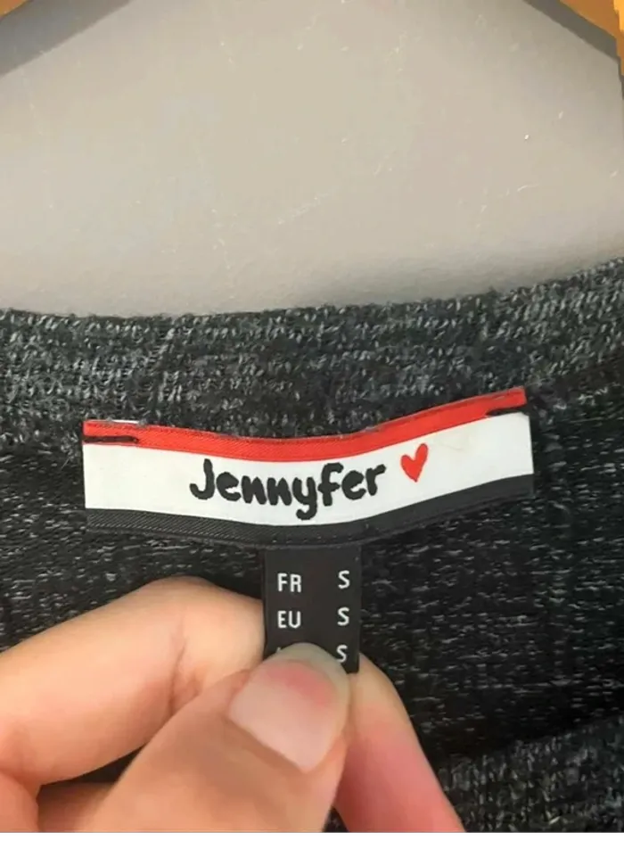 Haut  tee shirt  manches longues  Jennyfer  gris  S - photo numéro 2