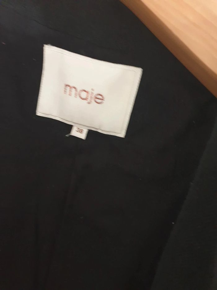 Veste Caban Blazer mi saison coton Maje Taille 38 - photo numéro 3