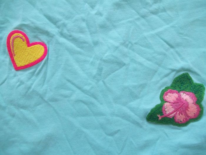 T-shirt turquoise patché "love" Orchestra 10 ans - photo numéro 4