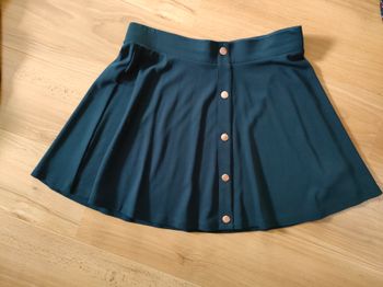 Jupe courte évasée bleue