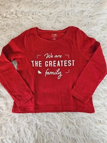 T-shirt manches longues rouge taille 3 ans