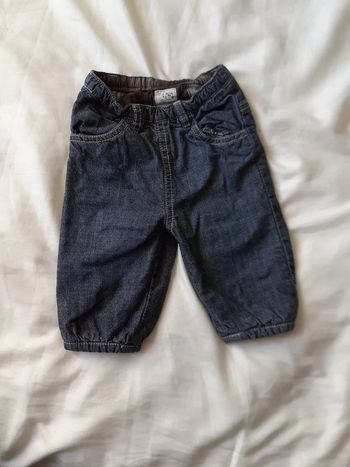 Jeans double taille élastique