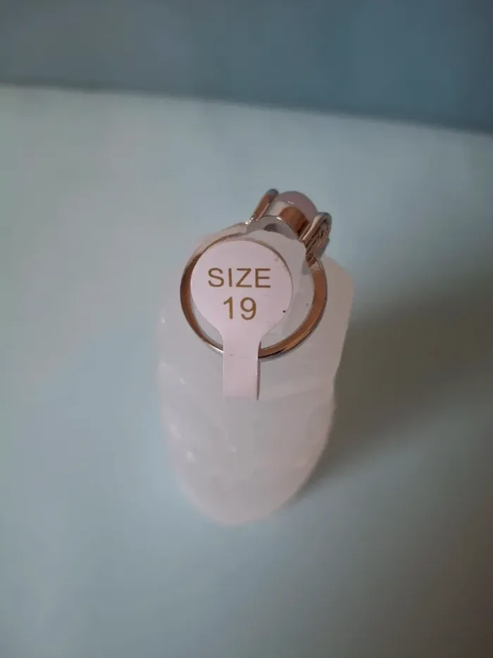 Bague en Quartz rose - Taille 19 - photo numéro 4