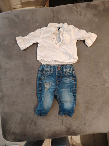 Ensemble jean chemise bébé