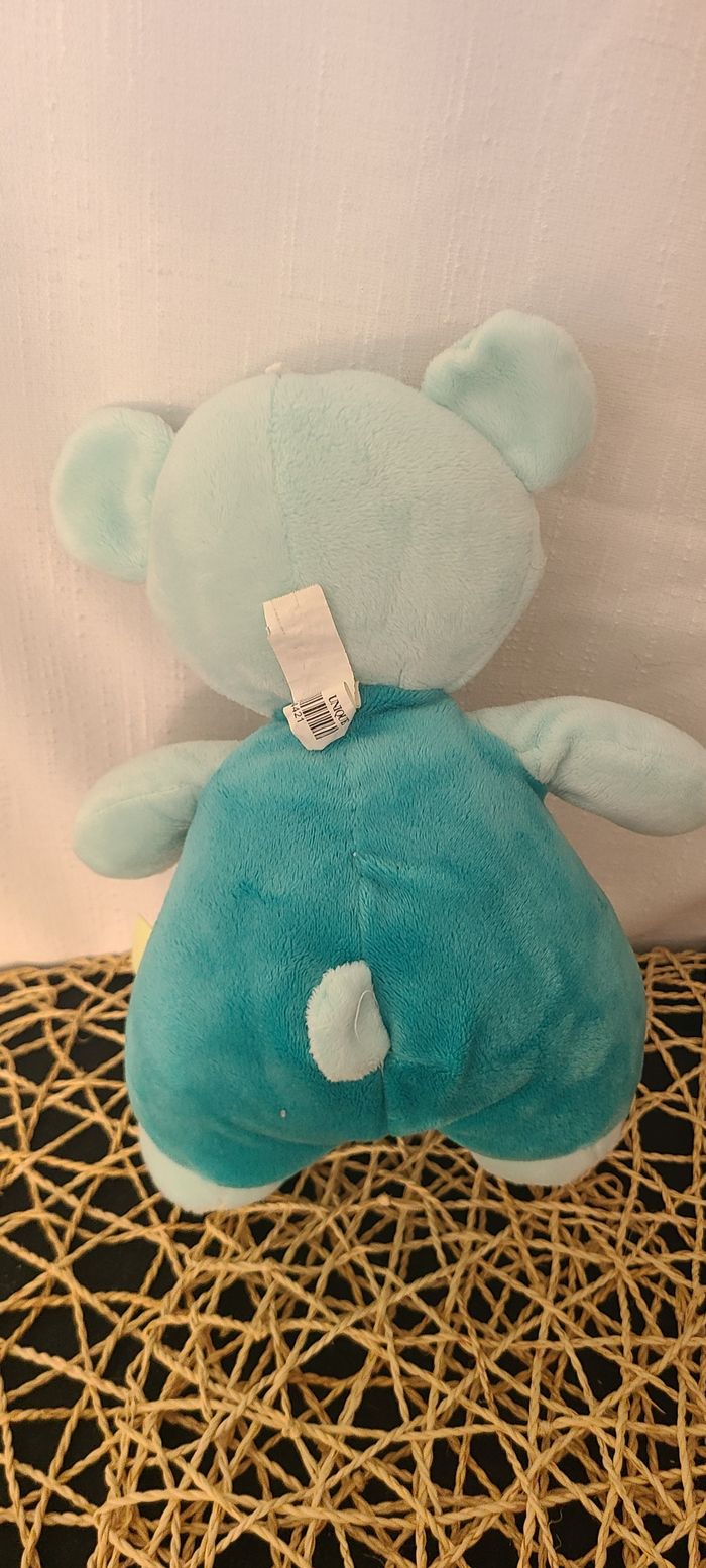 Peluche doudou Koala Panda ZEN bleu Systeme U - 24 cm - photo numéro 2