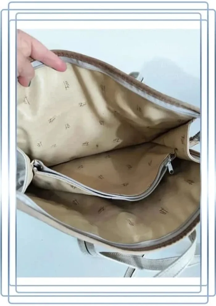 Sac à main Texier et porté épaule, bon état mais quelques marques, 37x28cm - photo numéro 3