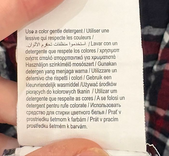 Chemise à carreaux bleue, blanc et rouge en viscose Camaïeu - Taille 42 - photo numéro 9