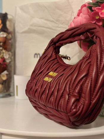 Sac miu miu matelassé - rouge bordeaux