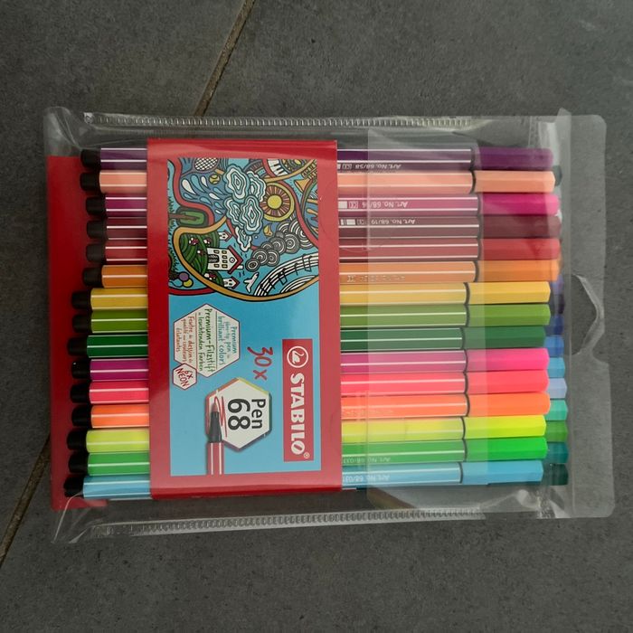 Stabilo 30 feutres de dessin pen 68 Stabilo 6 néon neuf - photo numéro 2