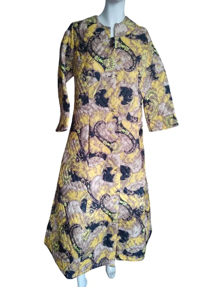Robe de chambre nuit night dress vintage peignoir fleurs flower