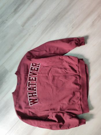 Sweat en molleton bordeaux