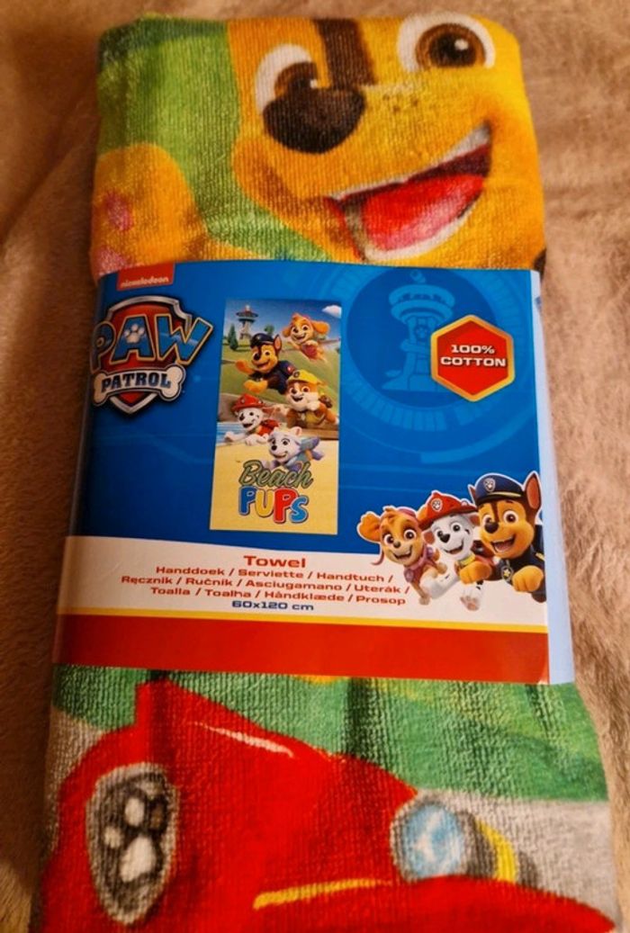 Serviette de bain/plage pat patrouille 60 cm × 120 cm