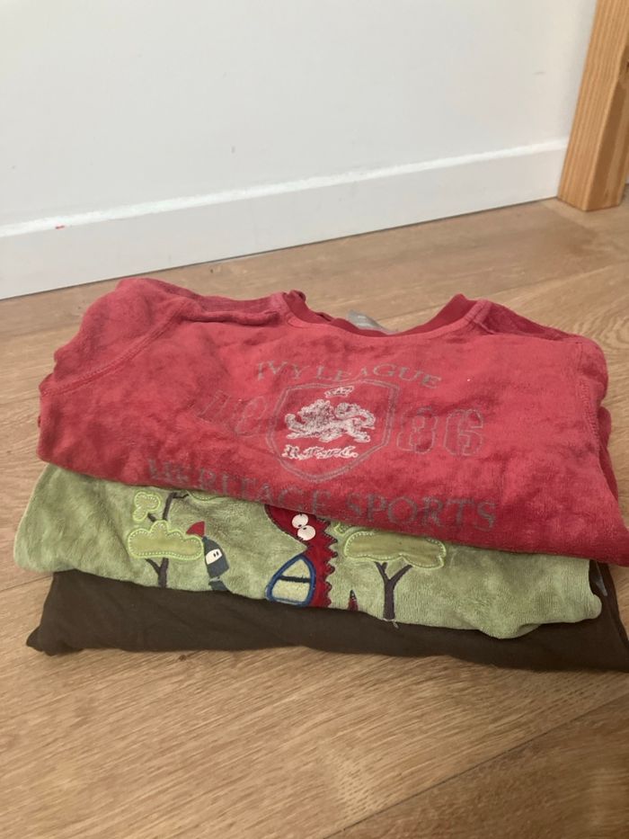 Lot 3 pyjamas garçon hiver 4 ans