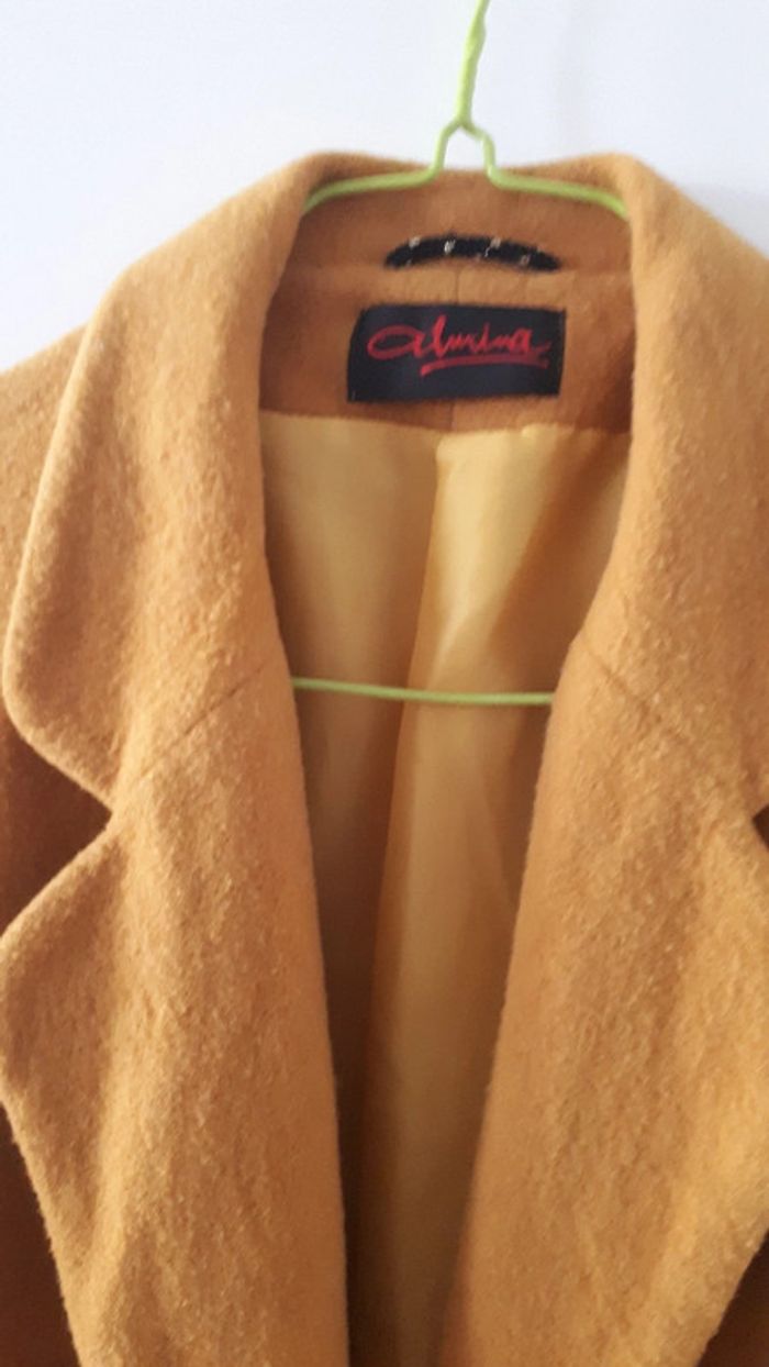 Manteau vintage moutarde - photo numéro 3