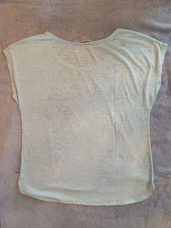 T-shirt vert pâle très léger- Camaïeu - photo numéro 2