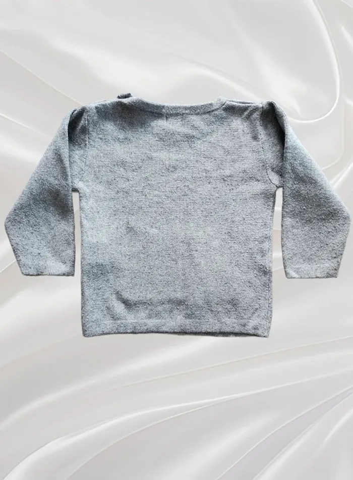 Pull gris garçon 12 mois - photo numéro 2