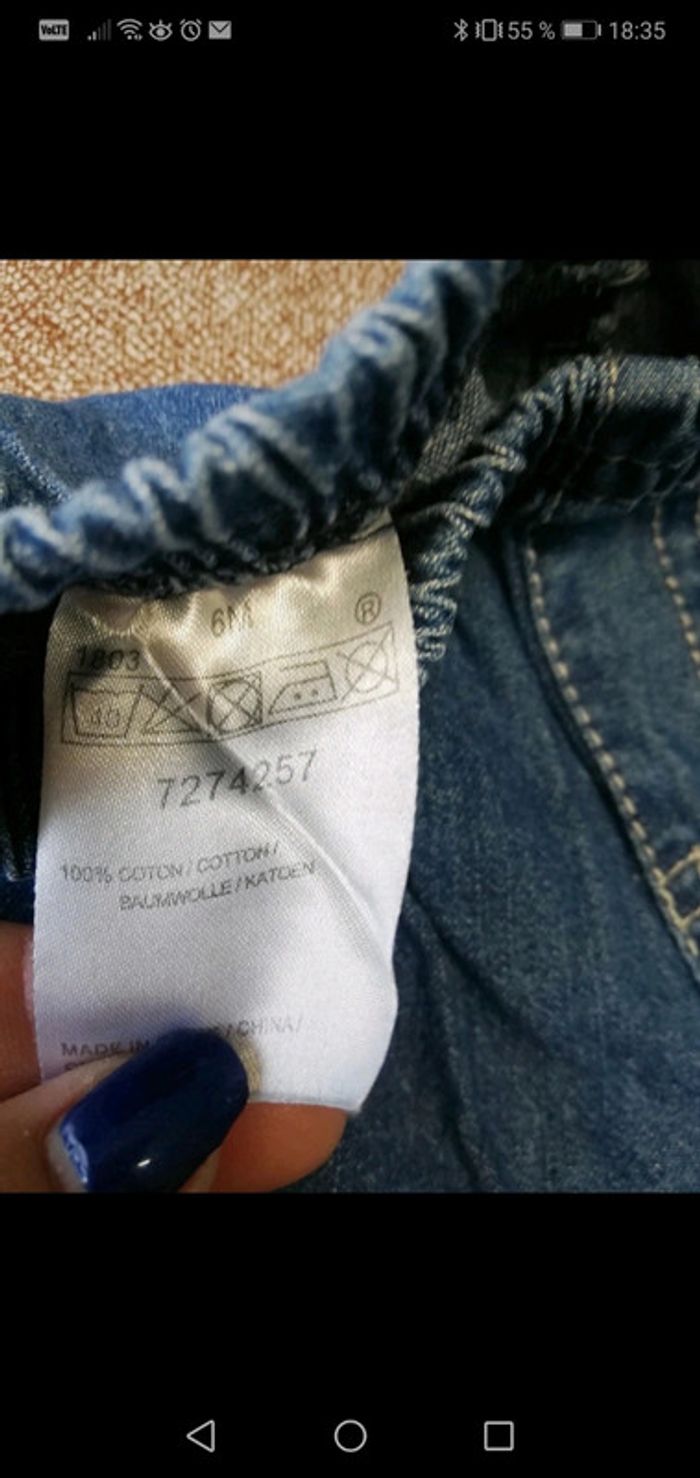 Jean 6 mois léger bleu - photo numéro 2