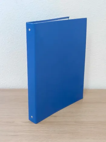 Classeur 4 anneaux carton bleu - A4 / Dos 40mm