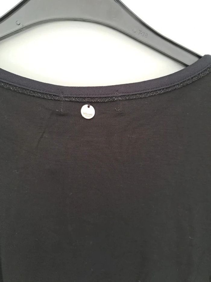 T-shirt noir manches longue Deeluxe - photo numéro 3