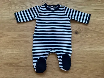 Pyjama rayé bleu marine