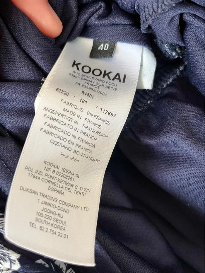 Robe Kookai bleue à motifs blancs 40 - photo numéro 3